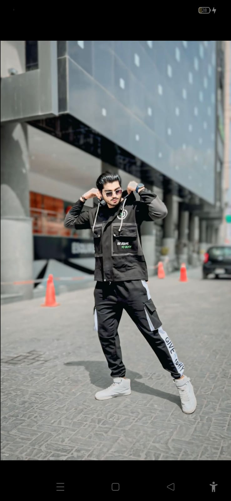 Men’s Fleece Cargo Track Suit – 2 Piece Stylish & Comfortable Set